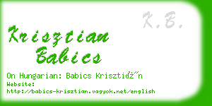 krisztian babics business card